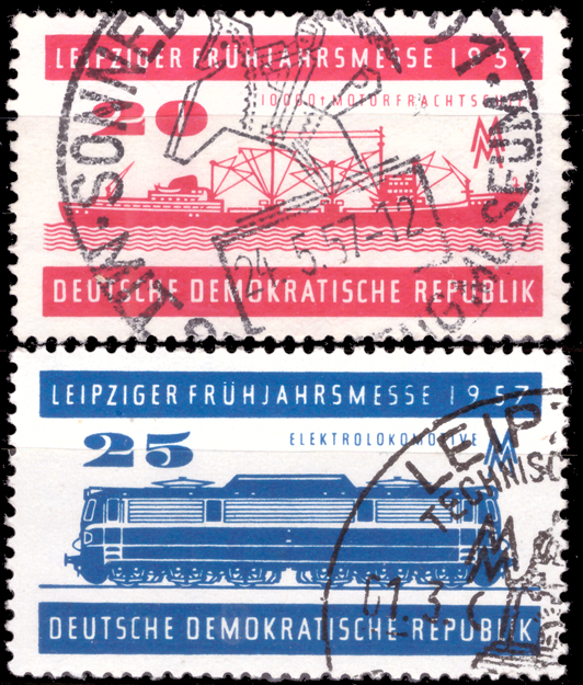 Briefmarken DDR 1957, Mi.Nr. 559-560, Leipziger Frühjahrsmesse, Gestempelt