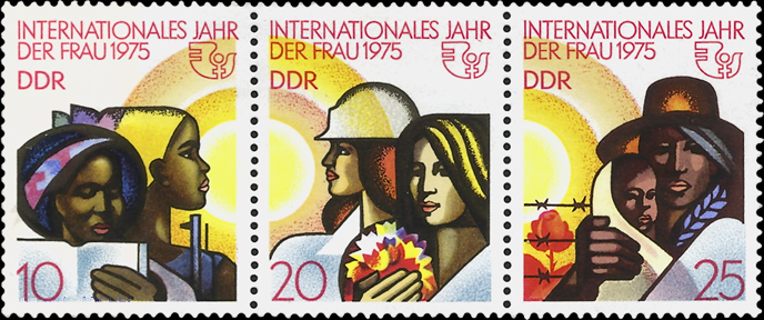 Briefmarken: DDR 1975, Mi.Nr. 2019-2021 (WZd 322), Internationales Jahr der Frau. Postfrisch