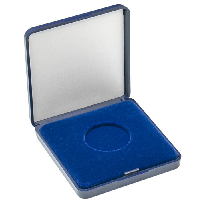 Lindner Münz-Etui mit blauer Velourseinlage für Münzen/Münzkapseln bis 30 mm