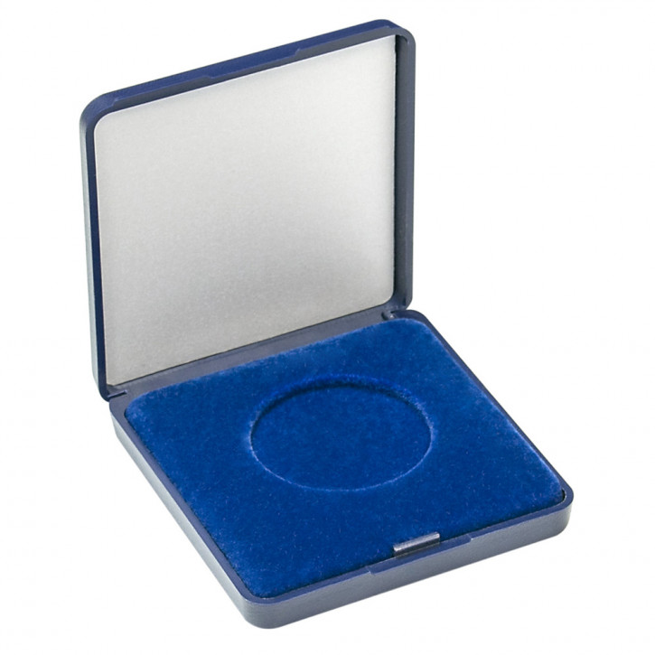 Lindner Münz-Etui mit blauer Velourseinlage für Münzen/Münzkapseln bis 36 mm