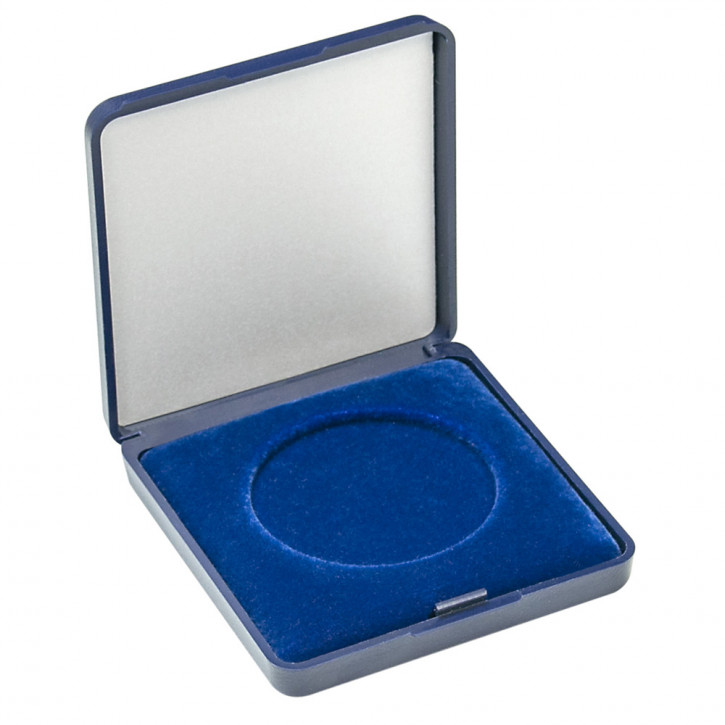 Lindner Münz-Etui mit blauer Velourseinlage für Münzen/Münzkapseln bis 46 mm