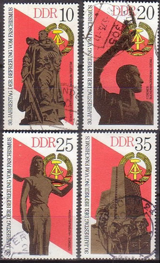 Briefmarken: DDR 1975, Mi.Nr. 2038-2041, Befreiung vom Faschismus. Gestempelt