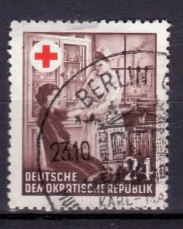 Briefmarken DDR 1953, Mi.Nr. 385, Deutsches Rotes Kreuz, Gestempelt