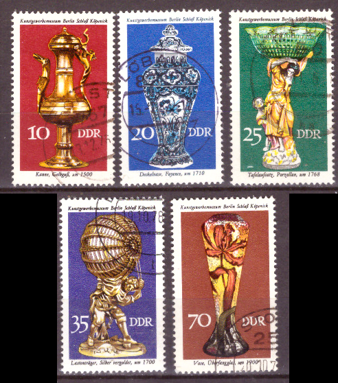 Briefmarken: DDR 1976, Mi.Nr. 2171-2175, Historisches Kunsthandwerk. Gestempelt