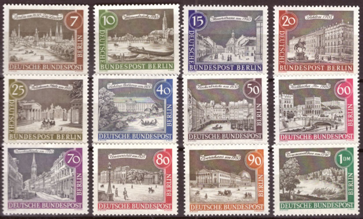 Briefmarken Berlin 1962-1963 Mi.Nr. 218-229, Alt-Berlin. Postfrisch