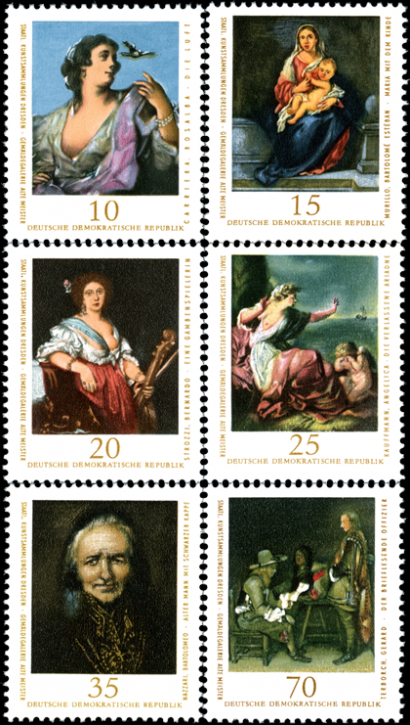 Briefmarken: DDR 1976, Mi.Nr. 2193-2198, Galerie Alte Meister Dresden. Postfrisch