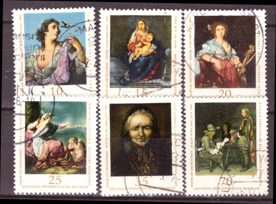 Briefmarken: DDR 1976, Mi.Nr. 2193-2198, Galerie Alte Meister Dresden. Gestempelt