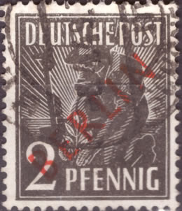 Briefmarken Berlin 1949 Mi.Nr. 21, Rotaufdruck - Gestempelt