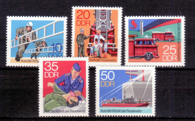 Briefmarken: DDR 1977, Mi.Nr. 2276-2280 , Feuerwehr, Postfrisch