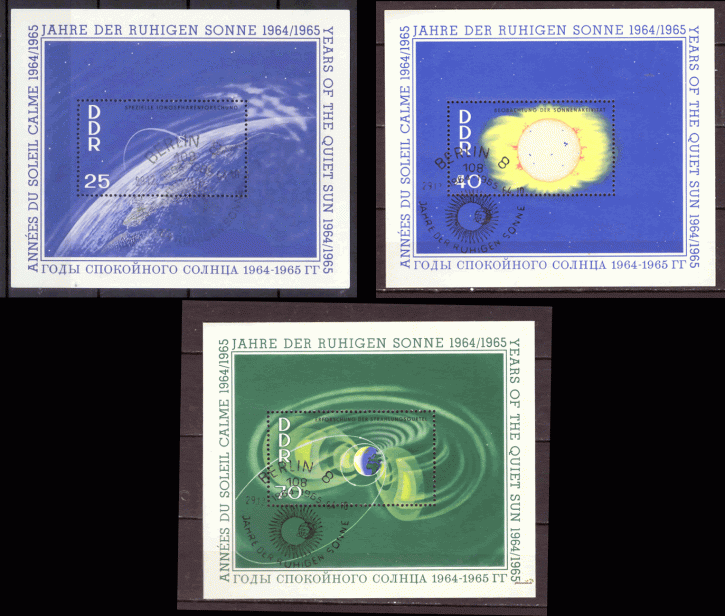 Briefmarken: DDR 1964 Mi.Nr. Block 20-22, Int. Jahre der ruhigen Sonne, Gestempelt
