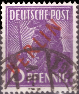 Briefmarken Berlin 1949 Mi.Nr. 22, Rotaufdruck - Gestempelt