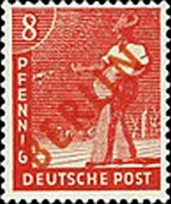Briefmarken Berlin 1949 Mi.Nr. 23, Rotaufdruck - Postfrisch