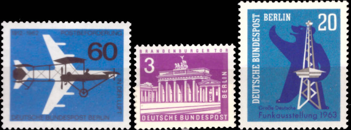 Briefmarken Berlin 1962-1963, Lot aus Mi.Nr. 230-232, Postfrisch