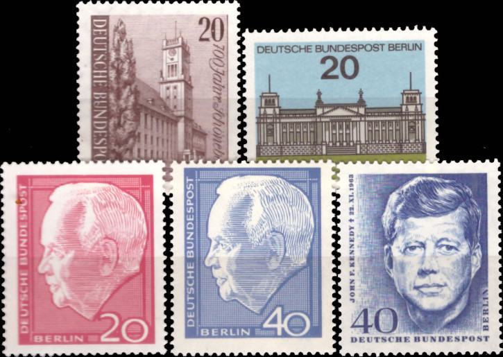 Briefmarken Berlin 1964, Lot aus Mi.Nr. 233-236, 241, Postfrisch