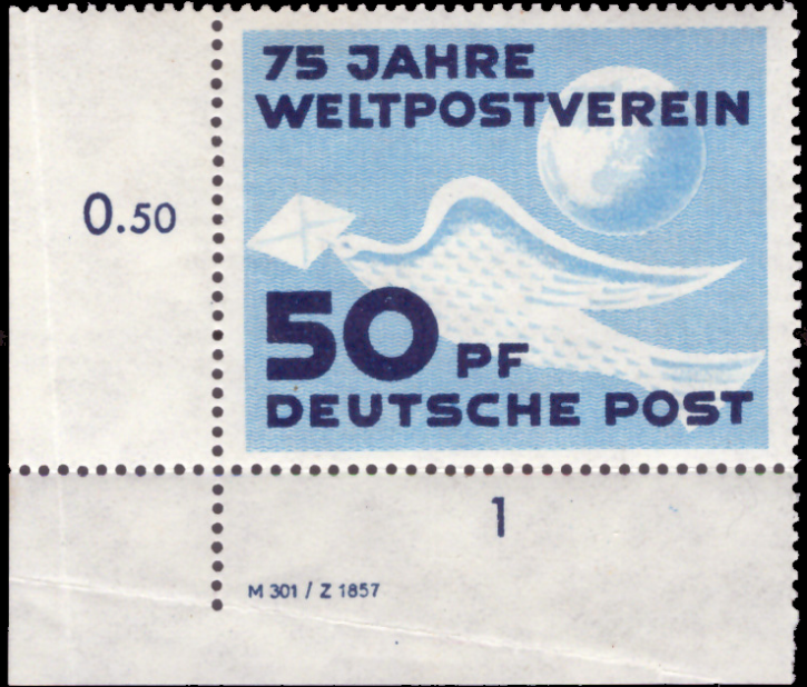 Briefmarken DDR 1949 Mi.Nr. 242 DV (Druckvermerk), Postfrisch