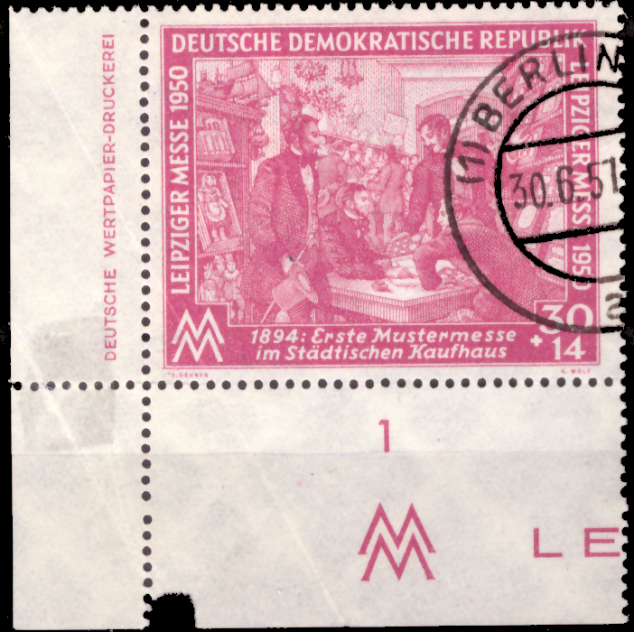 Briefmarken DDR 1950 Mi.Nr. 249 DZ (Druckereizeichen),  Gestempelt