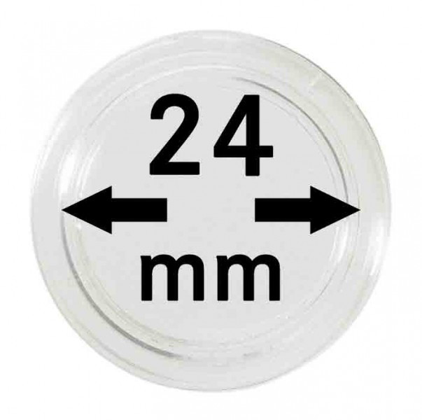 Lindner Münzkapseln Innen-Ø 24 mm, 10er-Packung