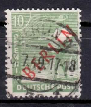 Briefmarken Berlin 1949 Mi.Nr. 24, Rotaufdruck - Gestempelt