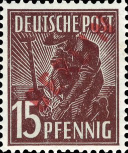 Briefmarken Berlin 1949 Mi.Nr. 25, Rotaufdruck - Postfrisch