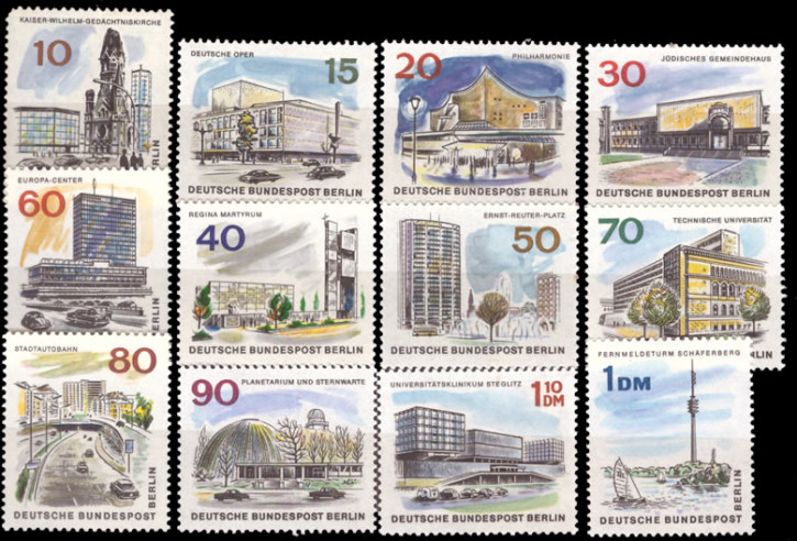 Briefmarken Berlin 1965, Mi.Nr. 254-265, Das neue Berlin. Postfrisch