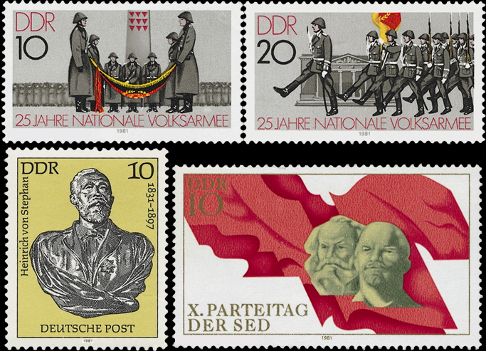 Briefmarken: DDR 1981, Mi.Nr. 2579, 2580-2581, 2582, Postfrisch