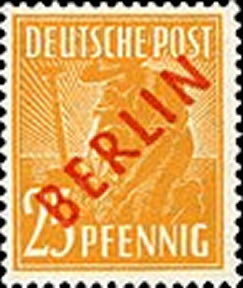 Briefmarken Berlin 1949 Mi.Nr. 27, Rotaufdruck - Postfrisch