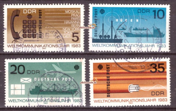 Briefmarken: DDR 1983 Mi.Nr. 2770-2773, Weltkommunikationsjahr, Gestempelt