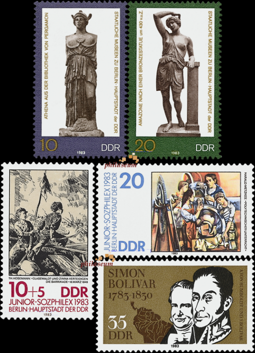 Briefmarken: DDR 1983 Mi.Nr. 2790-2791, 2812-2813, 2816, Postfrisch