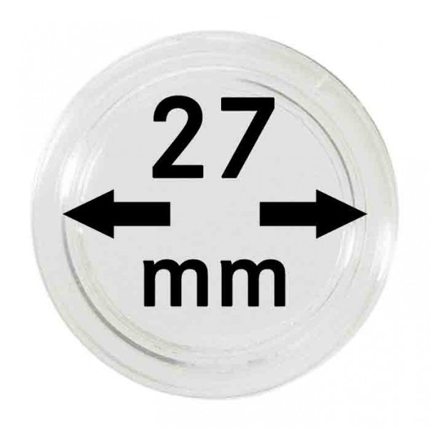 Lindner Münzkapseln Innen-Ø 27 mm, 10er-Packung