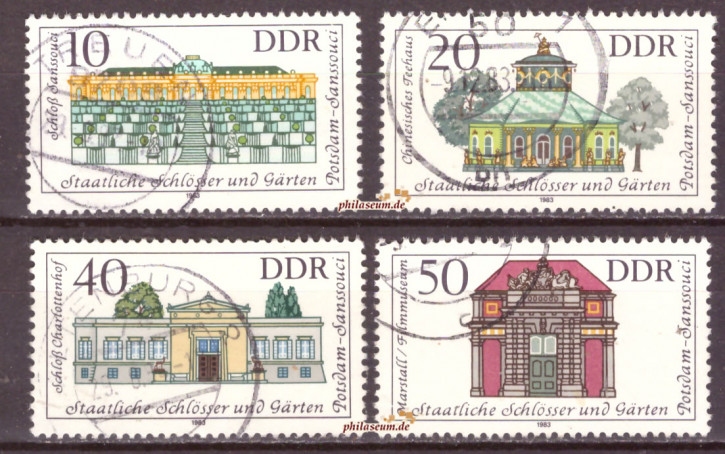 Briefmarken: DDR 1983 Mi.Nr. 2826-2829, Schlösser und Gärten, Gestempelt