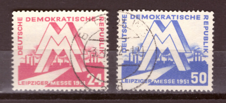 Briefmarken DDR 1951 Mi.Nr. 282-283 Gestempelt