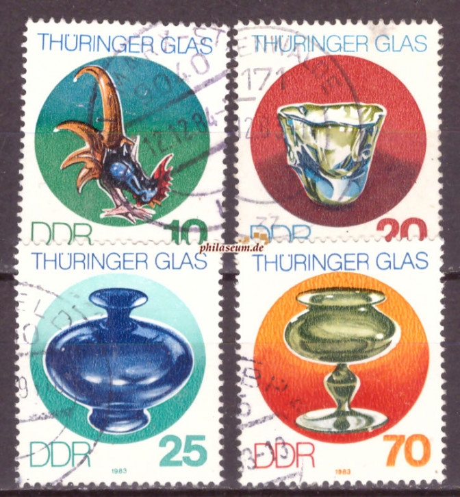 Briefmarken: DDR 1983 Mi.Nr. 2835-2838, Thüringer Glas, Gestempelt