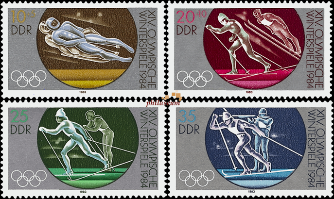 Briefmarken: DDR 1983 Mi.Nr. 2839-2842, Olympische Winterspiele 1984, Postfrisch