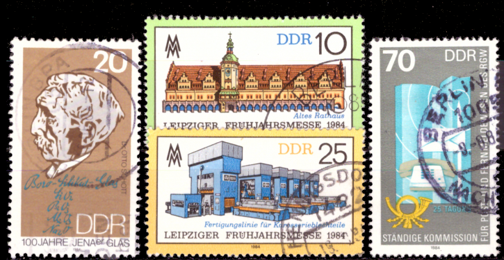 Briefmarken: DDR 1984 Mi.Nr. 2848, 2862-2863, 2873, Gestempelt