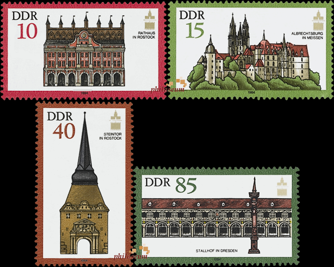 Briefmarken: DDR 1984 Mi.Nr. 2869 - 2872, Denkmalpflege (ICOMOS), Postfrisch
