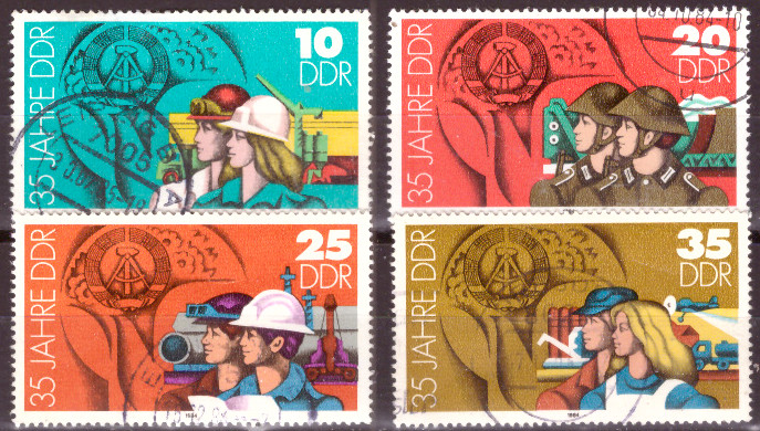 Briefmarken: DDR 1984 Mi.Nr. 2898-2901, 35 Jahre DDR (III). Gestempelt