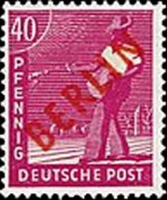 Briefmarken Berlin 1949 Mi.Nr. 29, Rotaufdruck - Postfrisch