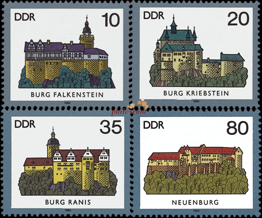 Briefmarken: DDR 1984 Mi.Nr. 2910 - 2913, Burgen (I), Postfrisch