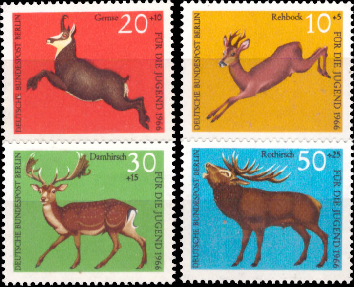 Briefmarken Berlin 1966, Mi.Nr. 291-294, Jugend: Hochwild. Postfrisch