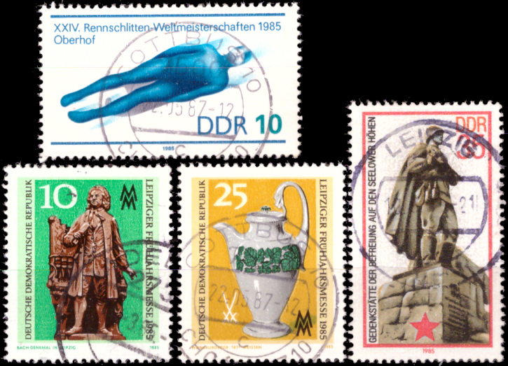 Briefmarken: DDR 1985 Mi.Nr. 2923, 2929-2930, 2939, Gestempelt