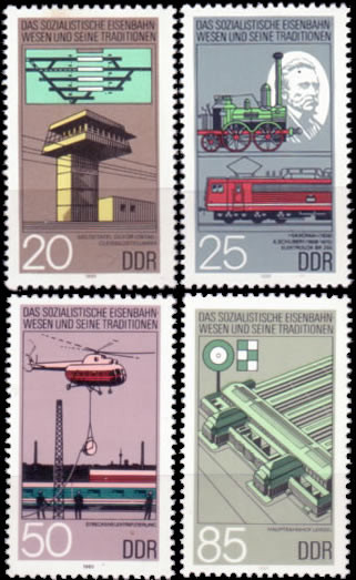 Briefmarken DDR 1985: Mi.Nr. 2968 - 2971, Eisenbahnwesen, Postfrisch
