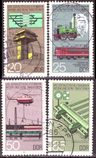 Briefmarken DDR 1985: Mi.Nr. 2968 - 2971, Eisenbahnwesen, Gestempelt