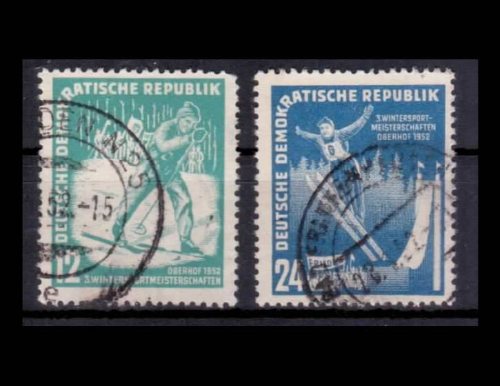 Briefmarken DDR 1952 Mi.Nr. 298-299, Wintersportmeisterschaften, Gestempelt