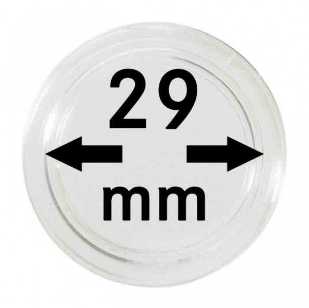 Lindner Münzkapseln Innen-Ø 29 mm, 100er-Packung