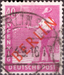 Briefmarken Berlin 1949 Mi.Nr. 29, Rotaufdruck - Gestempelt