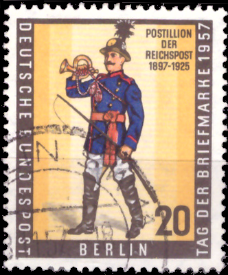 Briefmarken Berlin 1957 Mi.Nr. 176, Tag der Briefmarke. Gestempelt