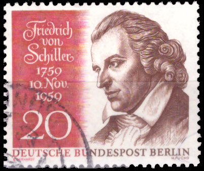 Briefmarken Berlin 1959 Mi.Nr. 190, Friedrich von Schiller. Gestempelt