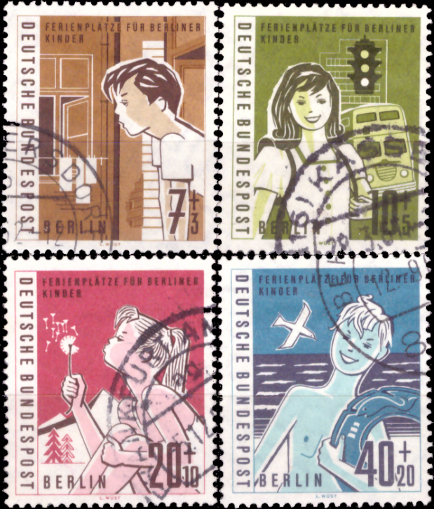 Briefmarken Berlin 1960 Mi.Nr. 193-196, Ferienplätze. Gestempelt