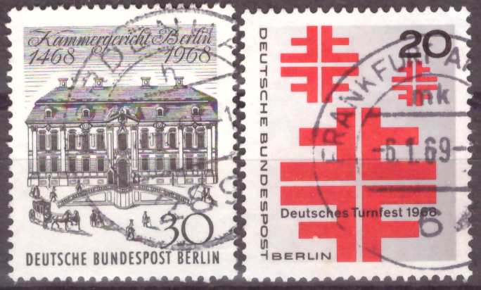 Briefmarken Berlin 1968, Lot aus Mi.Nr. 320-321, Gestempelt