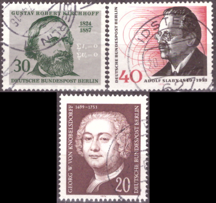 Briefmarken Berlin 1974, Lot aus Mi.Nr. 464-465, 467, Gestempelt